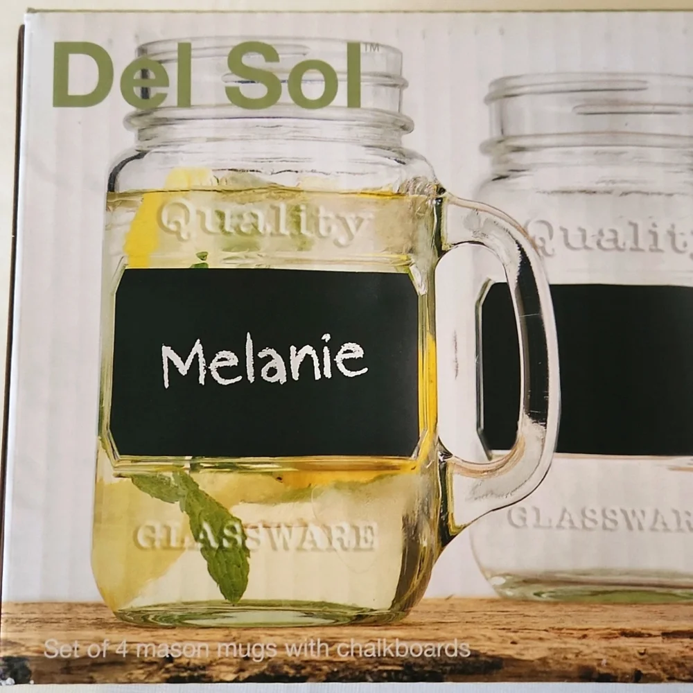 Del Sol Set of 4 Mason Mugs